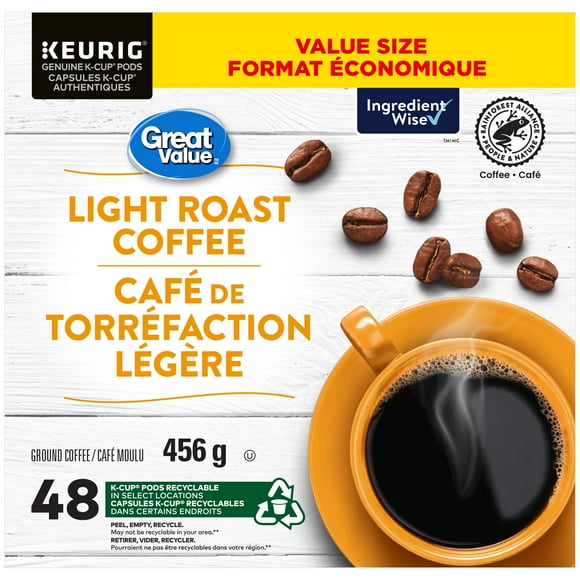Great Value Light Roast Coffee, 48 x 456 g