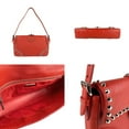 thumbnail image 3 of Pre-Owned PRADA shoulder bag leather metal red silver women's z4894 (Good), 3 of 5