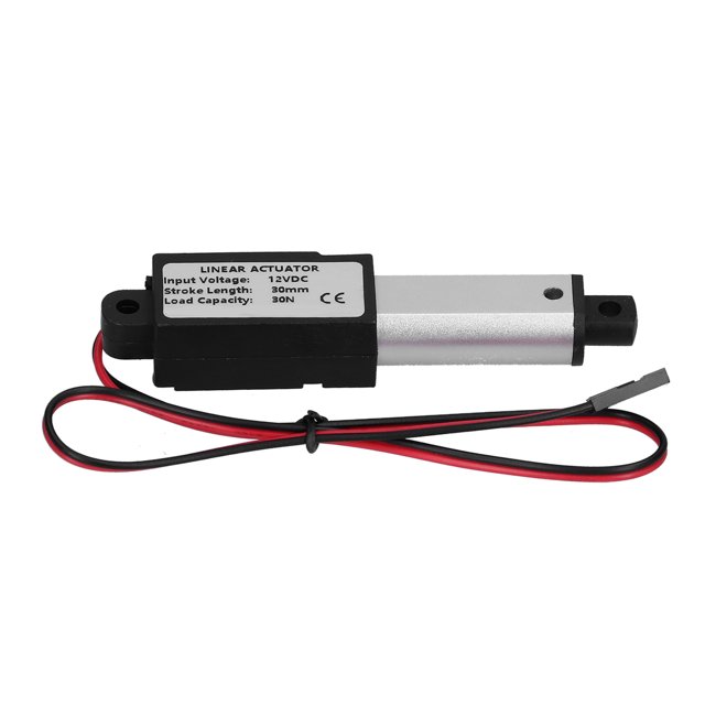 Mini Electric Linear Actuator, DC12V 30mm Stroke with Overcurrent Overload Protection, for Robot Smart Home Automation