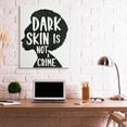 thumbnail image 2 of Stupell Industries Dark Skin is No Crime Phrase Female Silhouette Canvas Wall Art by Marcus Prime, 2 of 6
