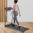 thumbnail image 3 of 2.5HP Folding Treadmill with 3% Manual Incline, 0.5-7.5 MPH Under Desk Walking Pad, LED Display, Remote Control, 265 lbs Capacity, Black, 3 of 9