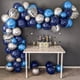 thumbnail image 1 of Arco de globos azul plateado, kit de guirnalda de globos azul marino Regalo de día azul plateado metálico TUNC Sencillez, 1 of 5