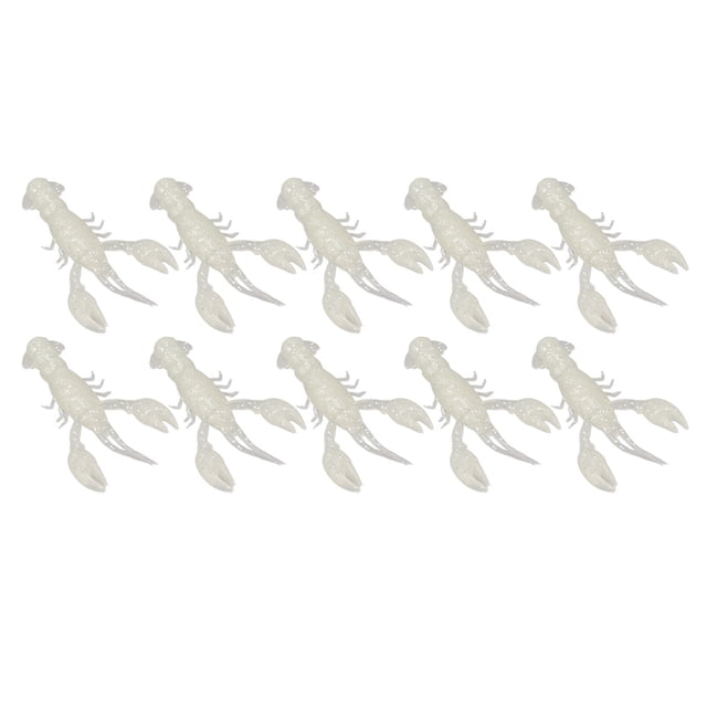 Soft Fishing Lure Crawdad Soft Bait Soft Shrimp Lure Fishing Lures 10pcs Soft Fishing Lure Crawdad Bait PVC Shrimp Artificial Soft Lure Baits For Bass Fishing