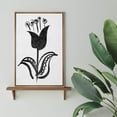 thumbnail image 4 of wall26 Framed Canvas Wall Art A Blossom Tulip Drawing Geometric Patterns Block Print Abstract Contemporary Expressive Black and White for Living Room, Bedroom, Office - 24x36 inches, 4 of 4