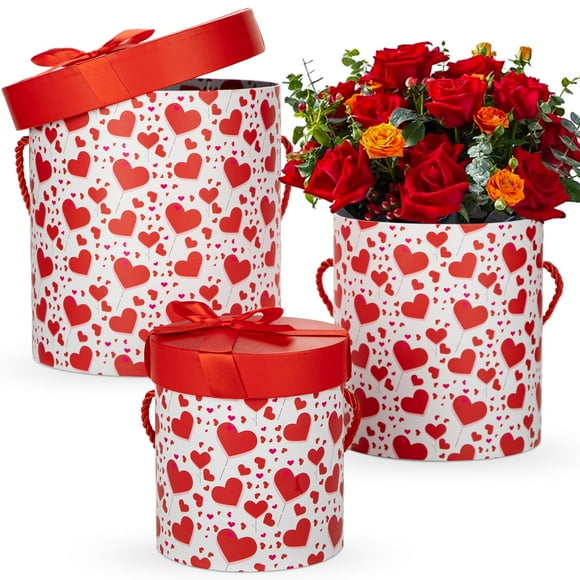 Juego de cajas de regalo Hollyone Round Nesting, 18 x 23 cm, 15 x 17 cm, 12 x 14 cm