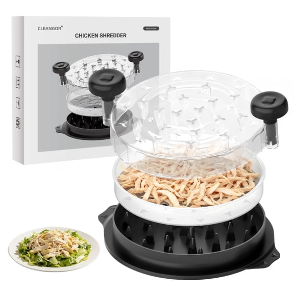 Cleangor Chicken Shredder Twist Tool, Visible Breast Shredding Tool with Ergonomic Grip & Non-Slip Base, Heavy-Duty Meat Shredder for Pork, Beef, Chicken