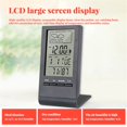 thumbnail image 4 of LCD Thermometer Battery Powered Humidity Meter Multifunctional Sensor Calendar Bedroom Baby Nursery Table Clock Office Gauge, 4 of 10