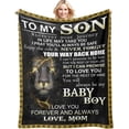 thumbnail image 1 of LHSHID Son Blanket from Mom to My Son Blankets Birthday Gifts for Son from Mom for Son Birthday Gift Idea for Son Soft Flannel Fleece Blanket 40"x50", 1 of 7