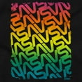 thumbnail image 2 of NASA Worm Logo Rainbow Gradient Women's T Shirt Ladies Tee Brisco Brands S, 2 of 5