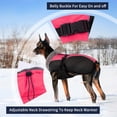 thumbnail image 3 of Abrigo para perros IECoII, extra cálido, reflectante, ajustable, para invierno, morado, 3 of 7