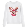 thumbnail image 4 of Chandail Imprimé Cerf Automne Hiver pour Femmes Manches Longues Col Rond Sans Capuche Mode de Noël, 4 of 4