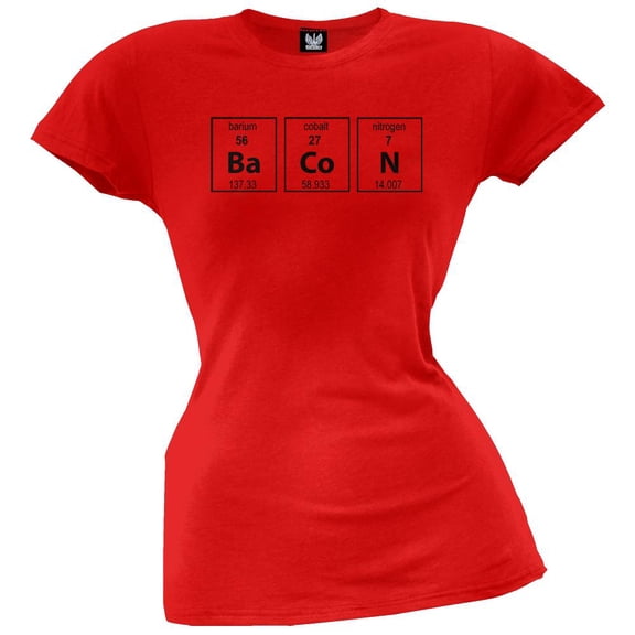 Bacon Periodic Table Juniors T-Shirt