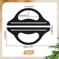 thumbnail image 2 of Black Bag Handles 11inch Wood Purse Handles D-Shaped Bag Handles Handmade Bag Handles Replacement Accessories for Canvas Crochet Beach Bags Handbags Making, 2 of 6