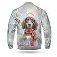 thumbnail image 2 of Playful Dachshund Welcomes Winter Snowy Day with Cardinal Bird All Over Print 3D Baseball Jacket Wiener Dog Lover Gifts Idea Bomber Jacket Softball - 12017, 2 of 6