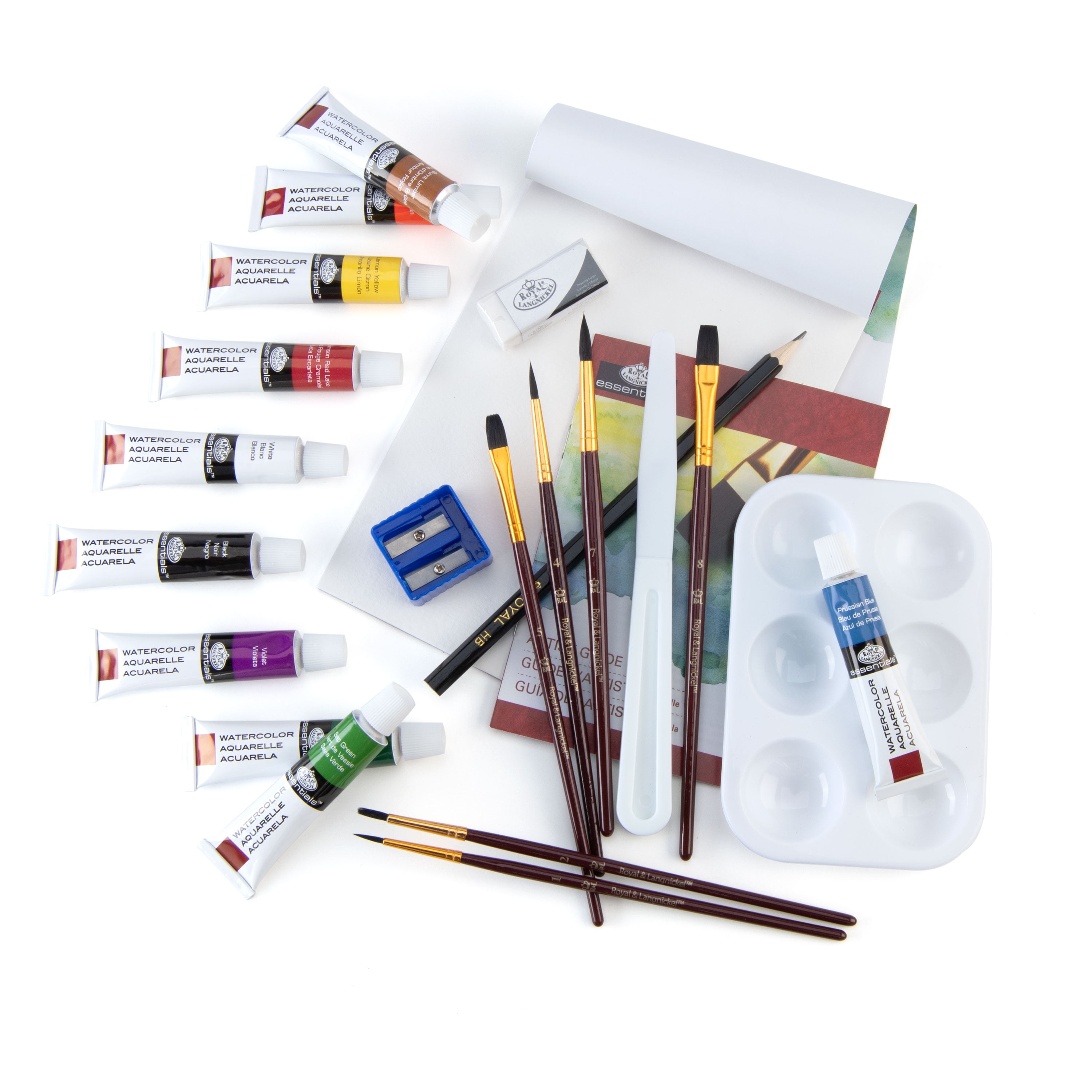 Royal & Langnickel 19pc Essentials Watercolor Artist Colors Flipkit Travel Set