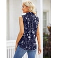 thumbnail image 5 of Zeagoo Summer Tops for Women Polka Dots Button Down Shirts Sleeveless Summer Blouses Business Work Clothes, 5 of 5