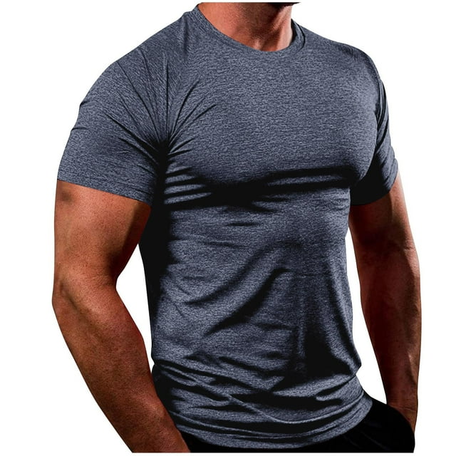 pstuiky camisetas camisas para hombre, Camisa de manga corta con cuello alto y botones de color liso para hombre ropa de hombre s