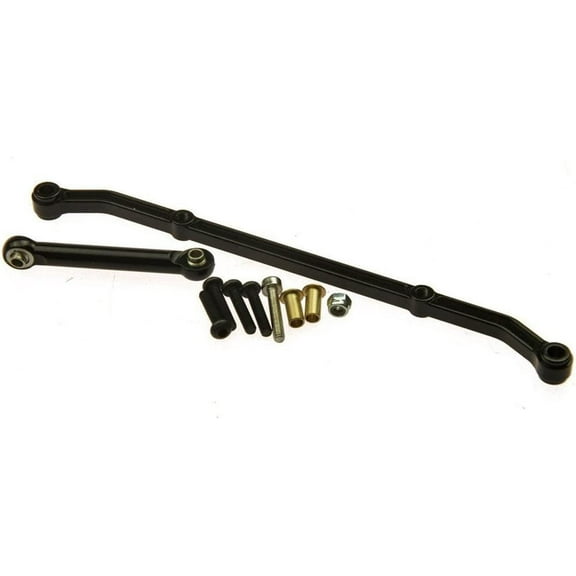 RCLIONS Metal Steering Link Arm Tie Rod for Axial SCX10 Upgrade Silver Aluminum RC Car
