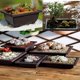 thumbnail image 5 of 6 estilos rektangulär bonsai träningskruka i plast, rektangulär växtkruka i plast med plastbricka, för trädgård, trädgård, sovrum, balkongkruka, 5 of 5