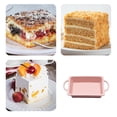 thumbnail image 3 of Molde de silicona para pasteles Inteprter bandeja para hornear con mango Herramientas de bricolaje acero inoxidable Rosa, 3 of 6