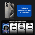 thumbnail image 2 of 4-in-1 Entronix Bundle for iPhone 14 Pro Max, Magnetic Clear Case & 2 Screen Protector & Metallic Camera Lens Protector, Gold, 2 of 9