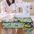 thumbnail image 4 of HELLHERO Horse Flowers Pattern Sewing Machine Pad Organizer Sewing Machine Dustproof Sewing Accessories with Storage Cylinder Fabric Polyester Sewing Machines Pad, 4 of 5
