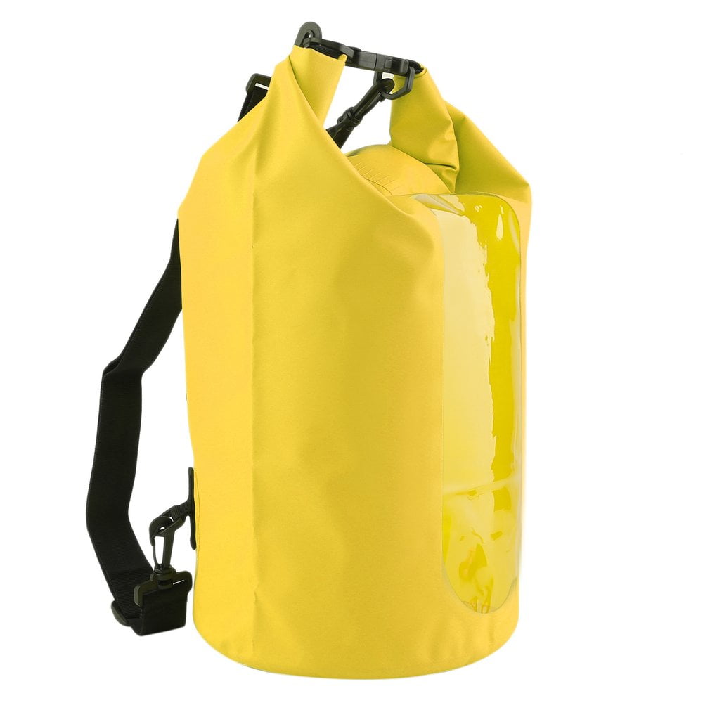 Yellow 30L Waterproof Dry Bag For Boating,Waterproof Dry Bag Roll Top Survival Sack Kit Dry Gear Bag Camping Equipment by readywellgo