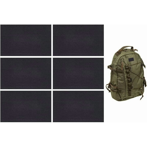 6Pcs Blank Flag Patch Black Tactical Patch Solid Black Flag Patch Back DIY Flags Military Tactical Patch Rectangle Hook & Loop Tapes Self-Adhesive Small Patches for Hat Backpack Jacket diy