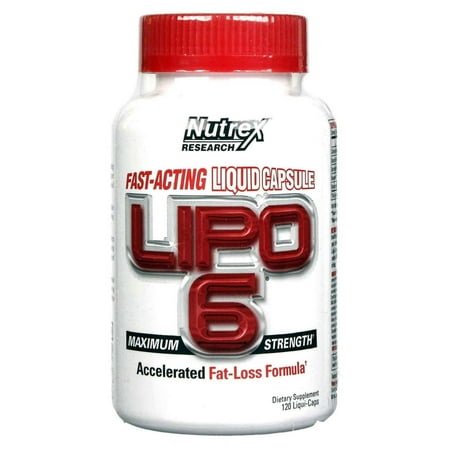 Nutrex Lipo 6 Liquid Caps Fast Acting 120 Count Weight (Best Fast Acting Natural Ed Pills)