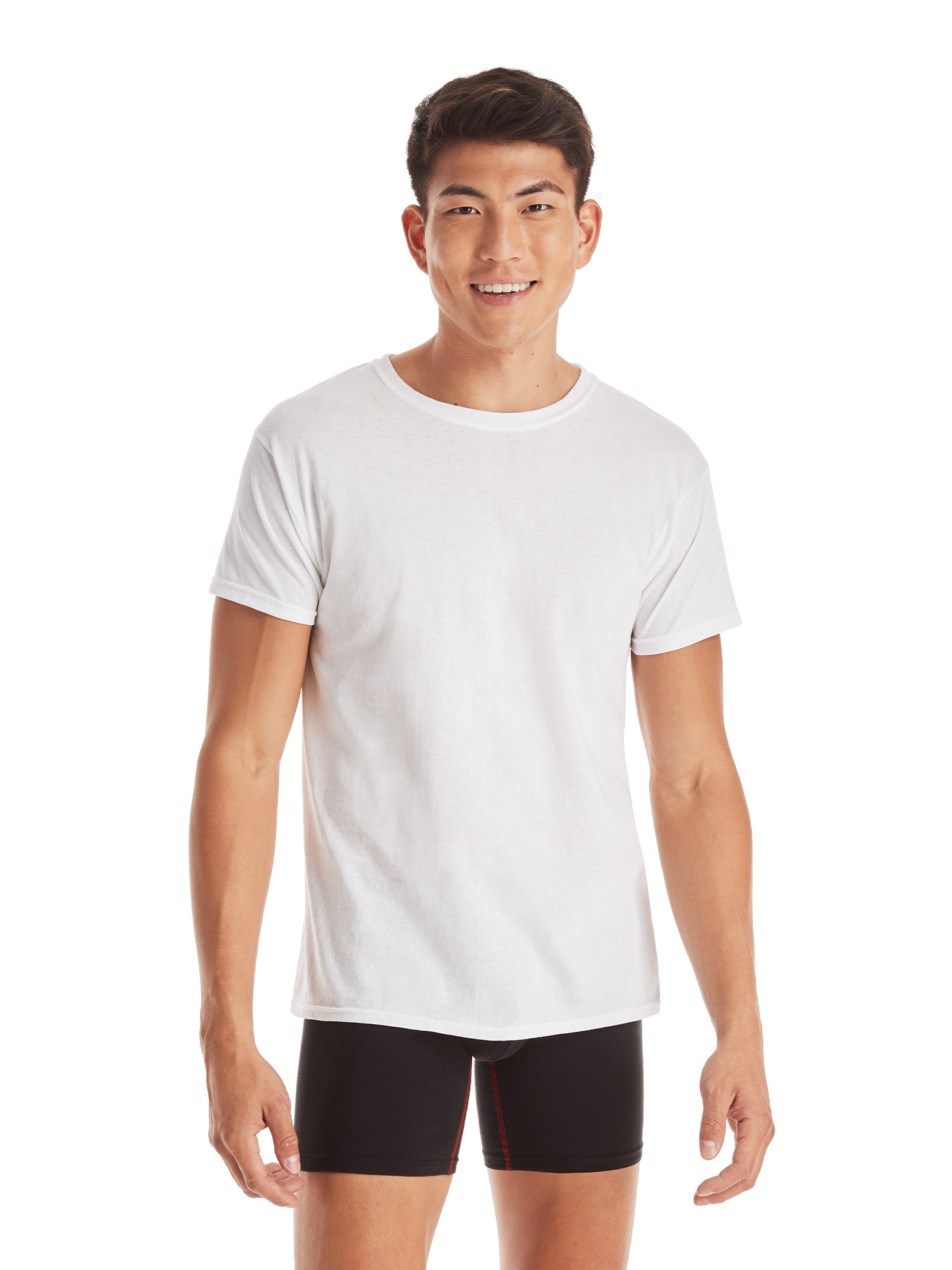 Hanes Men's Super Value Pack White Crew T-Shirt Undershirts, 10 Pack photo 2
