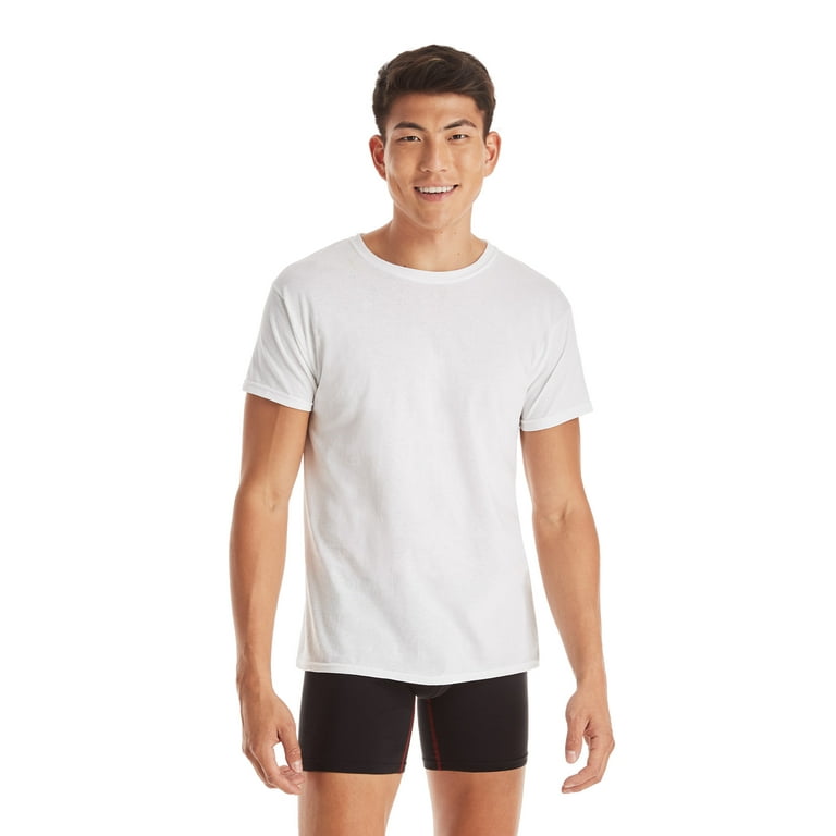 Hanes Value Pack White Crew T-Shirt Undershirts, 10 Pack - Walmart.com