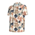 thumbnail image 3 of Daiia Watercolor Plants Pattern Men’s Polo Shirts,Solid Deck Shirt,Classic Fit, Breathable Cotton Polo for Casual and Sport Wear-Large, 3 of 9