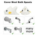 thumbnail image 4 of Whole Sale Deals Baby Shower Faucet Safety Cover Set – Splash-Proof Silicone Bathtub Spout Protector for Kids, Universal Anti-Slip Design with 2 Floating Bath Toys, Bath Time Fun Accessories, White, 4 of 7