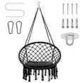 thumbnail image 5 of Hammock Swing Chair, Hammock Chair Macrame Swing with Suspension Kit, Hanging Chair 330 Lbs Capacity for Patio, Bedroom & Balcony, 5 of 8
