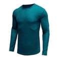 thumbnail image 2 of Liacowi Men Long Sleeve Knit T-Shirts Spring Fall Fashion Slim Fit Shirts Solid Color Crew Neck Casual Tops, 2 of 4