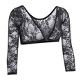 thumbnail image 2 of Vintage Dress Women's Long Sleeve Floral Lace Cardigan Slim Lace Jacket Tops, 2 of 7