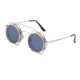 thumbnail image 3 of Retro Steampunk de sol Marco Redondo Gótico UV400 para Unisex Gris-plata Zulema gafas de sol steampunk, 3 of 7