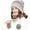 Gray, variant on Women Winter Beanie Hat Circle Scarf Set Pompoms Peruvian Ski Snow Ear Flaps Sherpa Knit Hats Fleece Lined,S to M Size Head