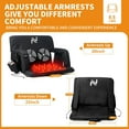 thumbnail image 6 of ABORON Heated Massage Stadium Seats for Bleachers with Back Support Extra Wide 25 Inch(Built-in Power Bank), Portable Stadium Seat Bleacher Chair for Outdoor with 6 Reclining Positions, Armrest, 6 of 10