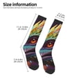 thumbnail image 2 of Xecao Colorful Dragon Head Profile Pattern Adult Stockings with Color-Block Design and 3D Print, Breathable Comfortable Hosiery for Daily Wear and Sports, 2 of 6