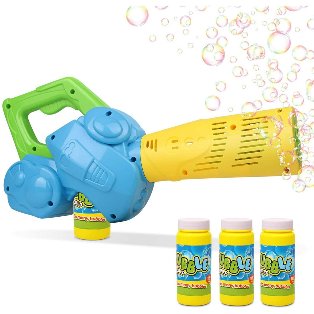 Duckura Bubble Leaf Blowers for Kids, Toddler Bubble Gun Machine with 3