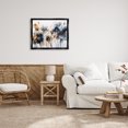 thumbnail image 3 of Stupell Industries Navy & Gold Abstraction Botanical & Floral Painting Black Floater Framed Art Print Wall Art, 31 x 25, 3 of 10
