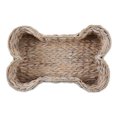 thumbnail image 2 of Bone Dry Pet Storage, Bone Shape Hyacinth Toy Basket, White Wash, Small, 2 of 3