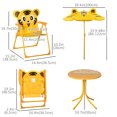 thumbnail image 3 of Outsunny Ensemble de Table et Chaises de Pique-Nique Pliantes pour Enfants Motif Extérieur Jardin Patio Cour Arrière avec Parasol Amovible et à Hauteur Réglable Jaune, 3 of 9