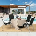 thumbnail image 2 of Juego de 4 Sillas de Comedor Costway para Patio Apilables que Ahorran Espacio Color Negro, 2 of 4