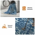 thumbnail image 5 of Navy Blue Coral Coastal Washable Area Rug 3'x5', Ocean Nautical Seaside Beach Woven Cotton Tassels Kitchen Rugs, Non Slip Indoor Door Mat Throw Carpet for Entryway Living Room Nursery Laundry Room, 5 of 9