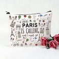 thumbnail image 3 of Paris Themed Gifts Paris Is Calling And I Must Go Cosmetic Bag Paris Lover Gift (Paris Is Calling Cosmetic Bag), 3 of 5