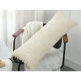 thumbnail image 3 of Funda de almohada lumbar PANOD, extra larga, 35 x 91 cm, pana beige, 3 of 5