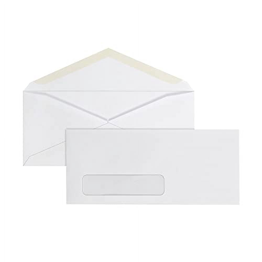 Office Depot® Brand Window Envelopes, Window On Bottom Left, #10, 4 1/8" x 9 1/2", White, Box Of 500