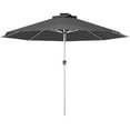 thumbnail image 1 of Outsunny Outdoor Lighted Patio Umbrella with Solar & USB Charging, Grey, 1 of 10
